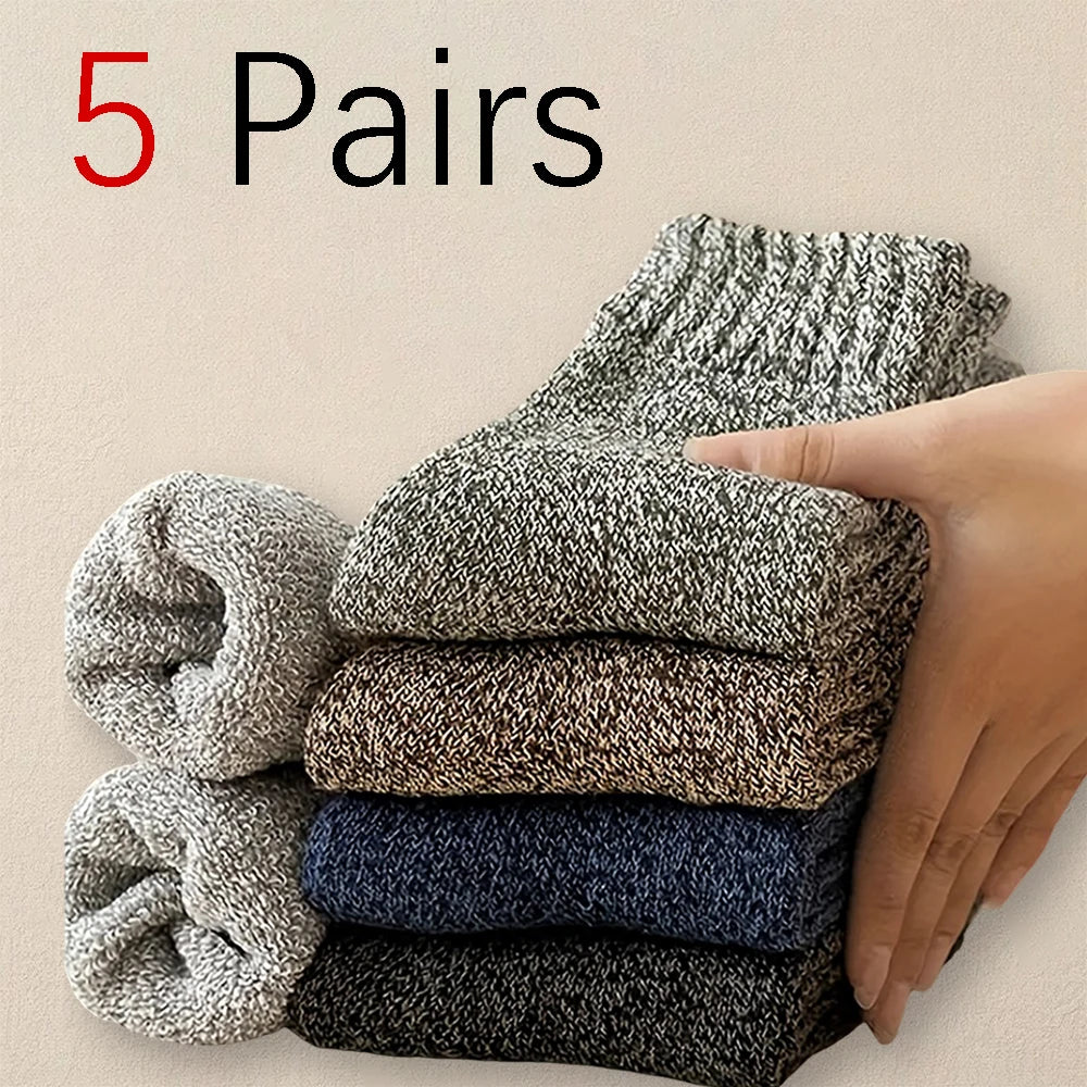 Mens Polyester Spandex Knit Crew Socks - 24