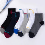 Polyester Elastane Blend Crew Socks Breathable Casual Footwear