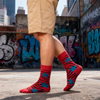 Cotton Blend Star Pattern Crew Socks