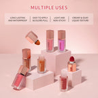 Waterproof Velvet Matte Liquid Blush with Mushroom Applicator