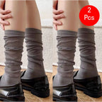 Polyester Elastane Women Mid Length Lolita Casual Socks