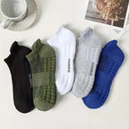 Men Breathable Polyester Ankle Socks Sports Invisible Casual Footwear