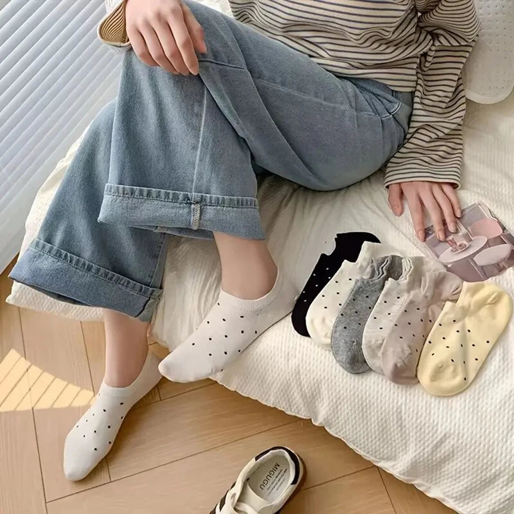Polyester Elastane Teddy Bear Print Casual Ankle Socks for Women