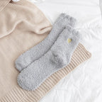 Thick Plush Coral Velvet Mid Tube Socks for Women
