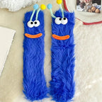 Polyester Elastane Cartoon Plush Socks