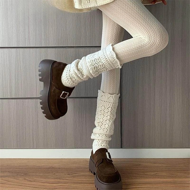 Womens Nylon Plait Pattern Slim Fit Tights - 3