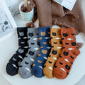 Wool Blend Cat Print Winter Socks Five Pairs