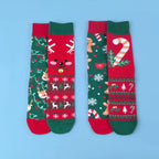 Cotton Blend Christmas Pattern Socks for Women