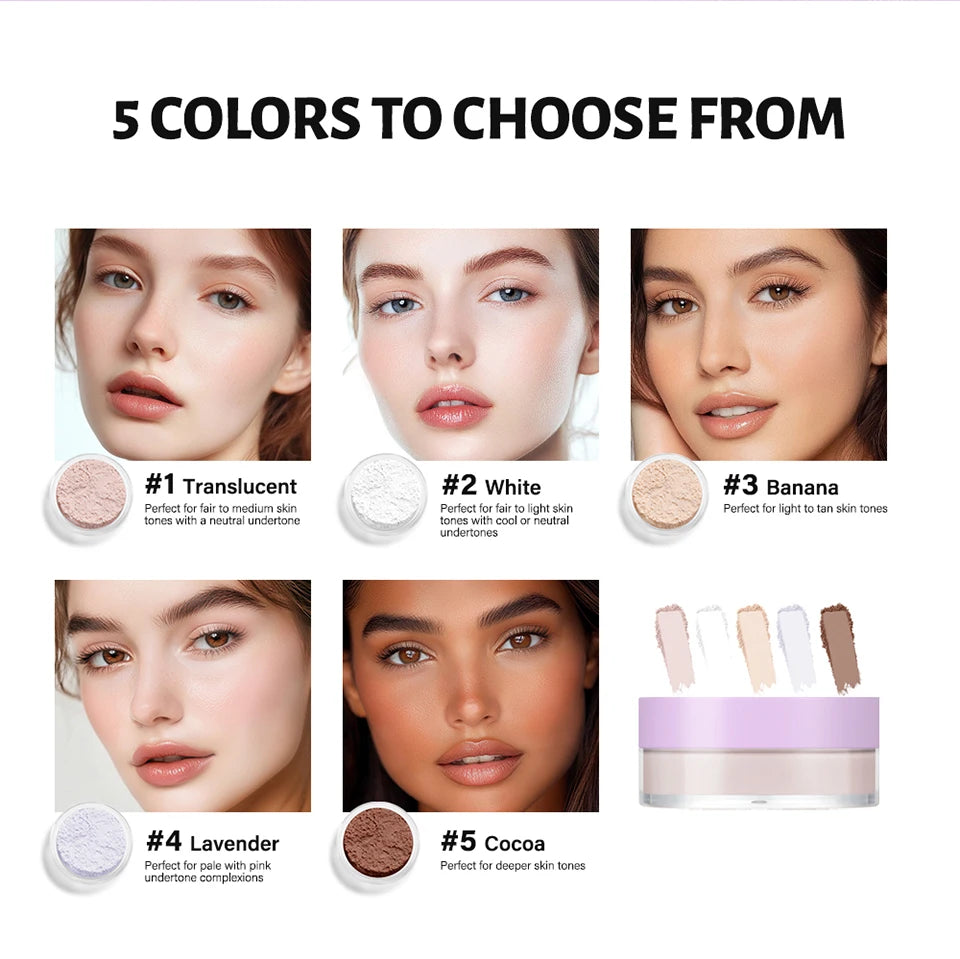 Matte Loose Face Powder for Long Lasting Makeup Setting