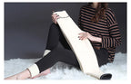 Polyester Lamb Fleece Thermal Leggings High Waist Winter Tights
