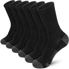 Polyester Elastane Mens Crew Socks 6 Pair Set