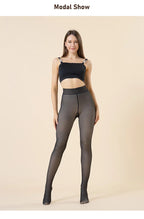 Fleece Lined Elastic Thermal Pantyhose Tights