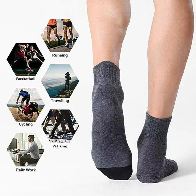 Polyester Elastane Crew Socks For Sports And Daily Wear - 3