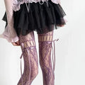 Nylon Bowknot Mesh Hollowed Out Pantyhose