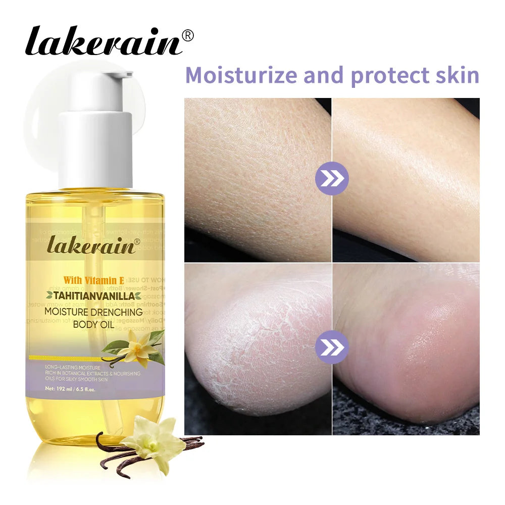 Vanilla Scented Moisturizing Body Oil for Dry Skin Hydration - 4