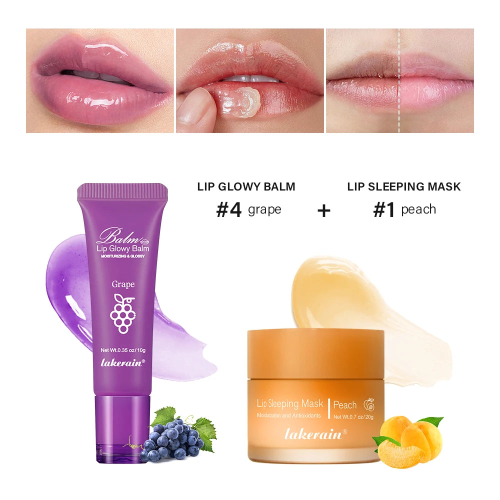 Moisturizing Lip Balm and Sleeping Mask Set - 35