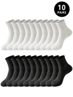 10 Pair Women Polyester Elastane Low Tube Ankle Socks