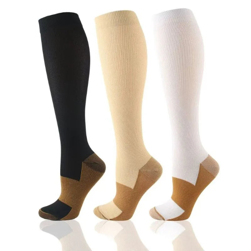 Nylon Polyester Elastane Knee High Compression Socks - 32