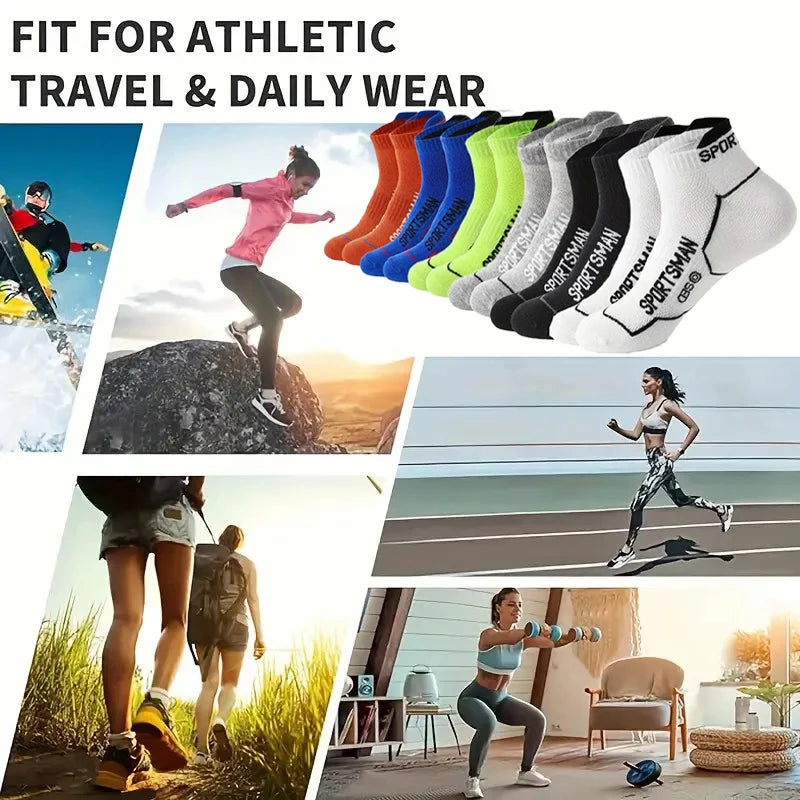 Cotton Polyester Blend Breathable Ankle Sports Socks