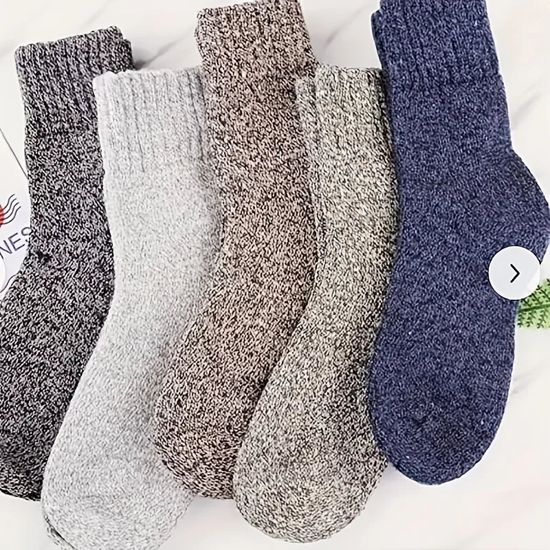 Polyester Elastane Blend Crew Socks 5 Pack