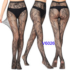 Nylon Spandex Jacquard Patterned Fishnet Pantyhose Tights