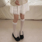 Cotton Blend Two Toe Tabi Socks Breathable Mesh Casual Mid Calf