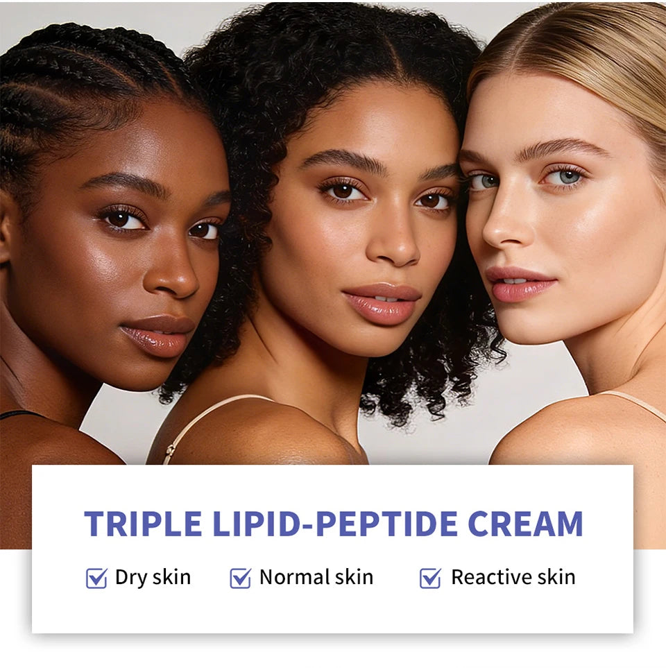 Triple Lipid Peptide Face Cream Moisturizing Skin Care Treatment