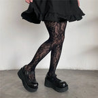 Floral Pattern Nylon Pantyhose Tights