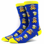 Polyester Elastane Printed Crew Socks for Men