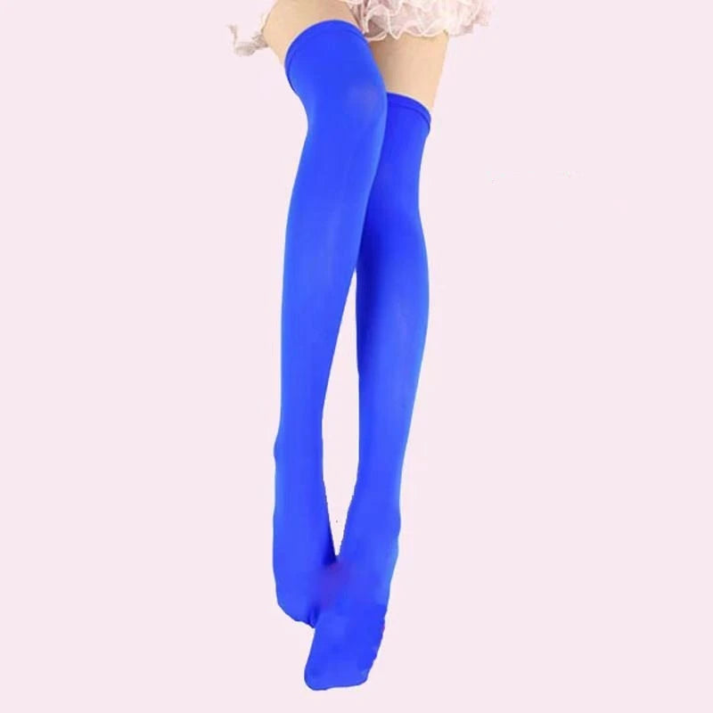 Red Nylon Polyester Slim Tights