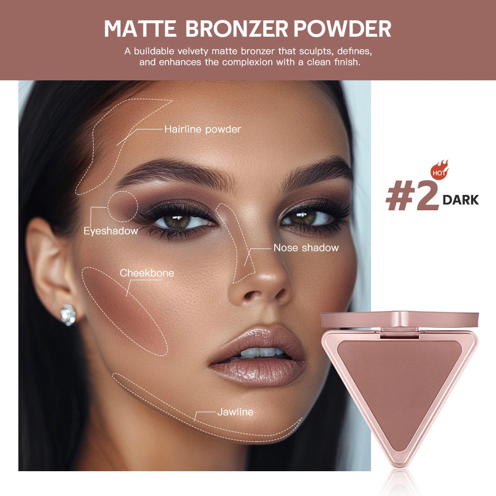 Matte Bronzer Powder Face Contour Makeup