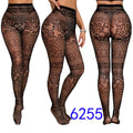 Floral Pattern Nylon Mesh Pantyhose One Size