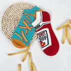 Cotton Blend French Fry and Ketchup Print Unisex Ankle Socks