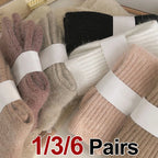 Polyester Elastane Warm Winter Mid Tube Socks