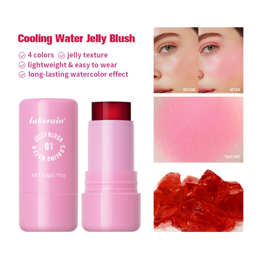 Cooling Water Jelly Tint Blush Stick for Lips and Cheeks