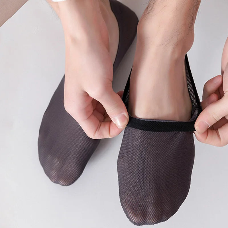 Men Cotton Blend Low Cut Invisible Socks - 12