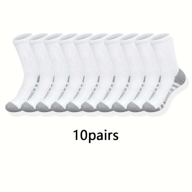 Polyester Elastane Blend Crew Socks
