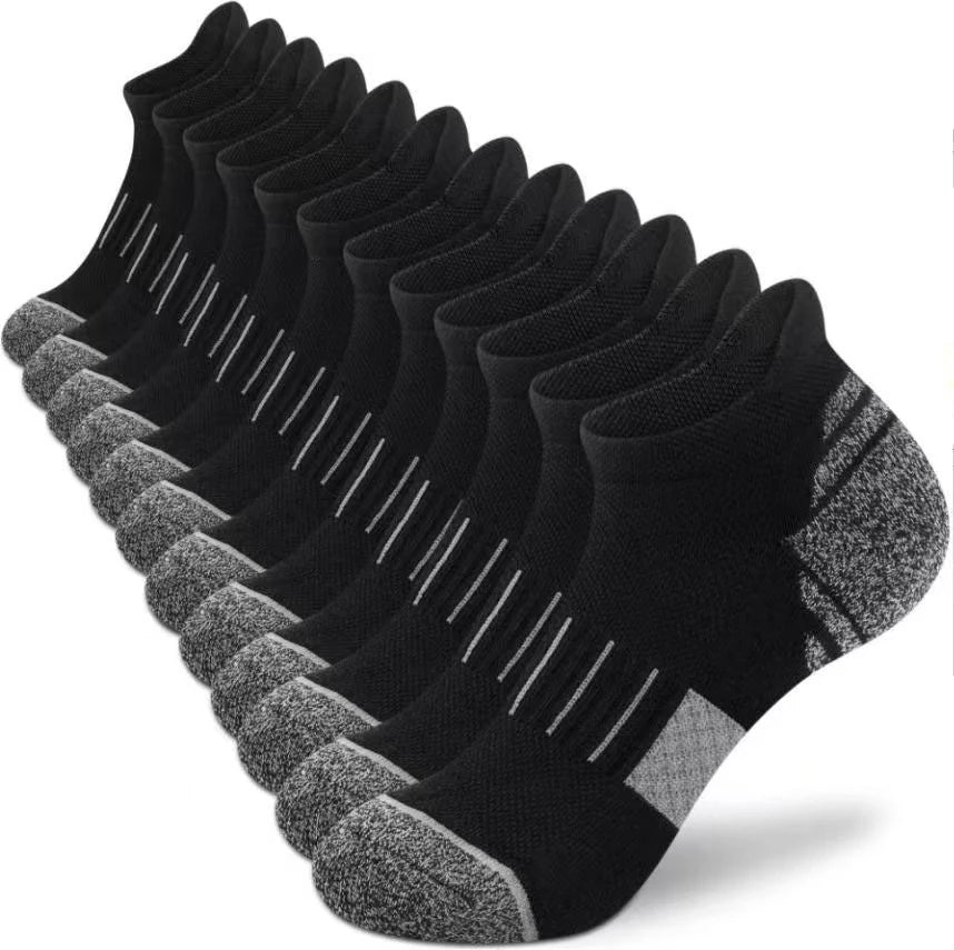 12 Pairs Breathable Polyester Spandex Athletic Sports Socks
