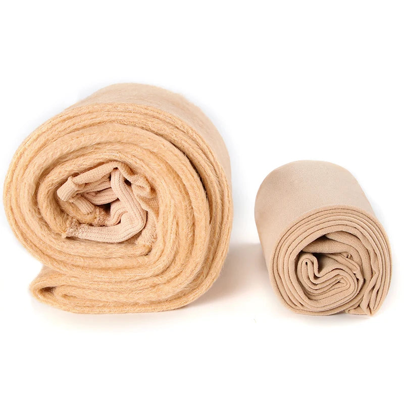 Fleece Lined Translucent Elastic Winter Thermal Leggings