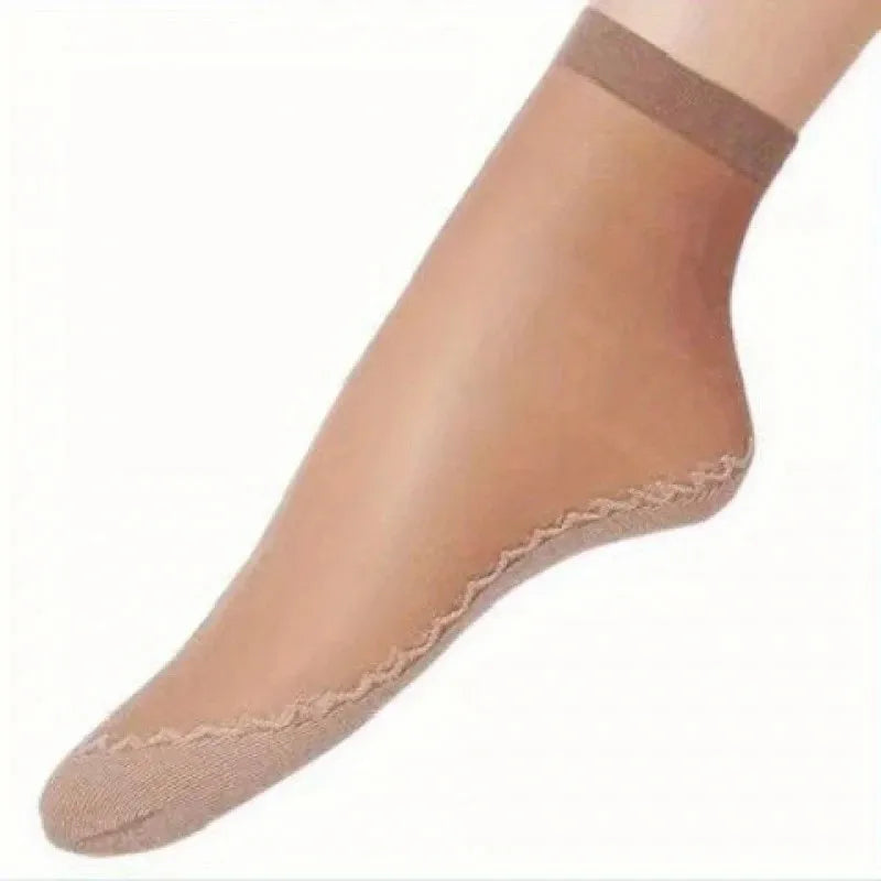 Cotton Nylon Low Tube Casual Socks 5 Pair Set - 9