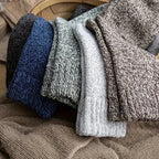 Polyester Elastane Knit Mid Calf Thermal Socks for Men