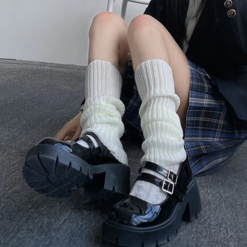 Polyester Knit Leg Warmers Women Fashion Foot Covers - 4