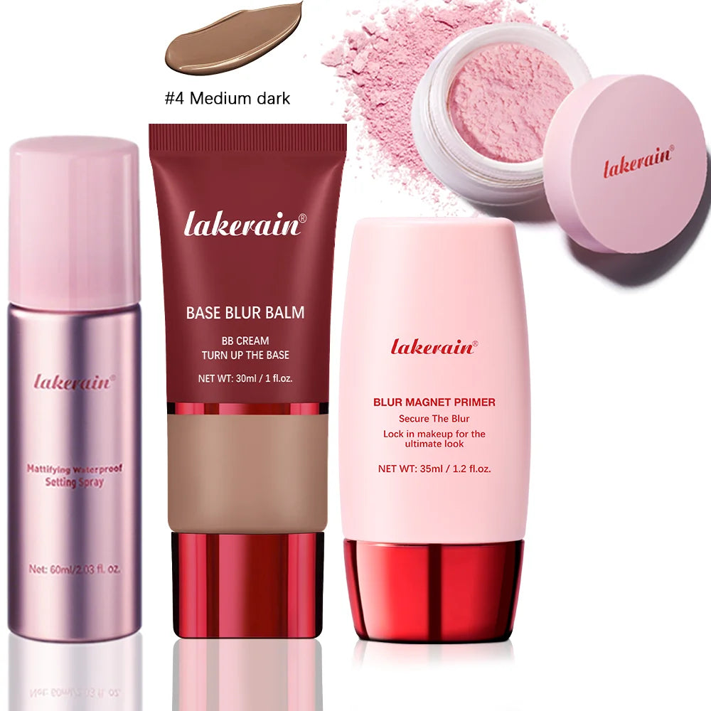 Matte Makeup Setting Primer Powder and Balm Set - 31