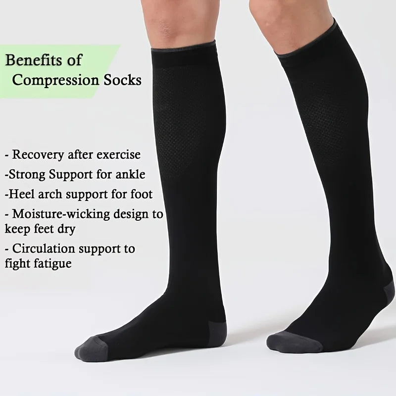 Nylon Polyester Compression Socks 20 30mmHg Circulation Support - 9