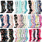 Nylon Polyester Elastane Knee High Compression Socks
