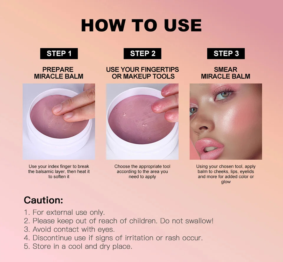 Multipurpose Cream Tint Balm for Cheeks Lips and Eyelids