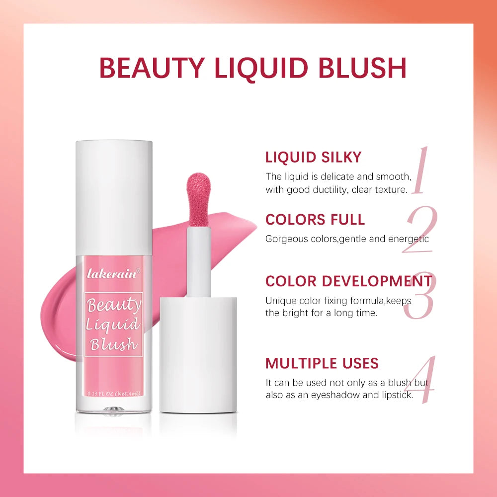 Liquid Blush Face Cheek Tint Waterproof Long Lasting Pigmented Makeup