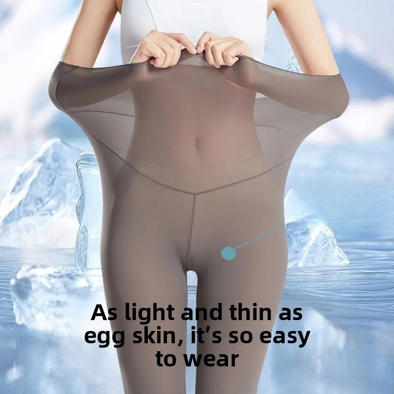 Nylon Elastane Seamless Ice Silk Pantyhose Tights