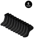 Polyester Elastane Crew Socks Six Pair Set