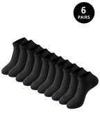 Polyester Elastane Crew Socks Six Pair Set